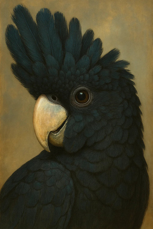 BLACK COCKATOO Decoupage Paper