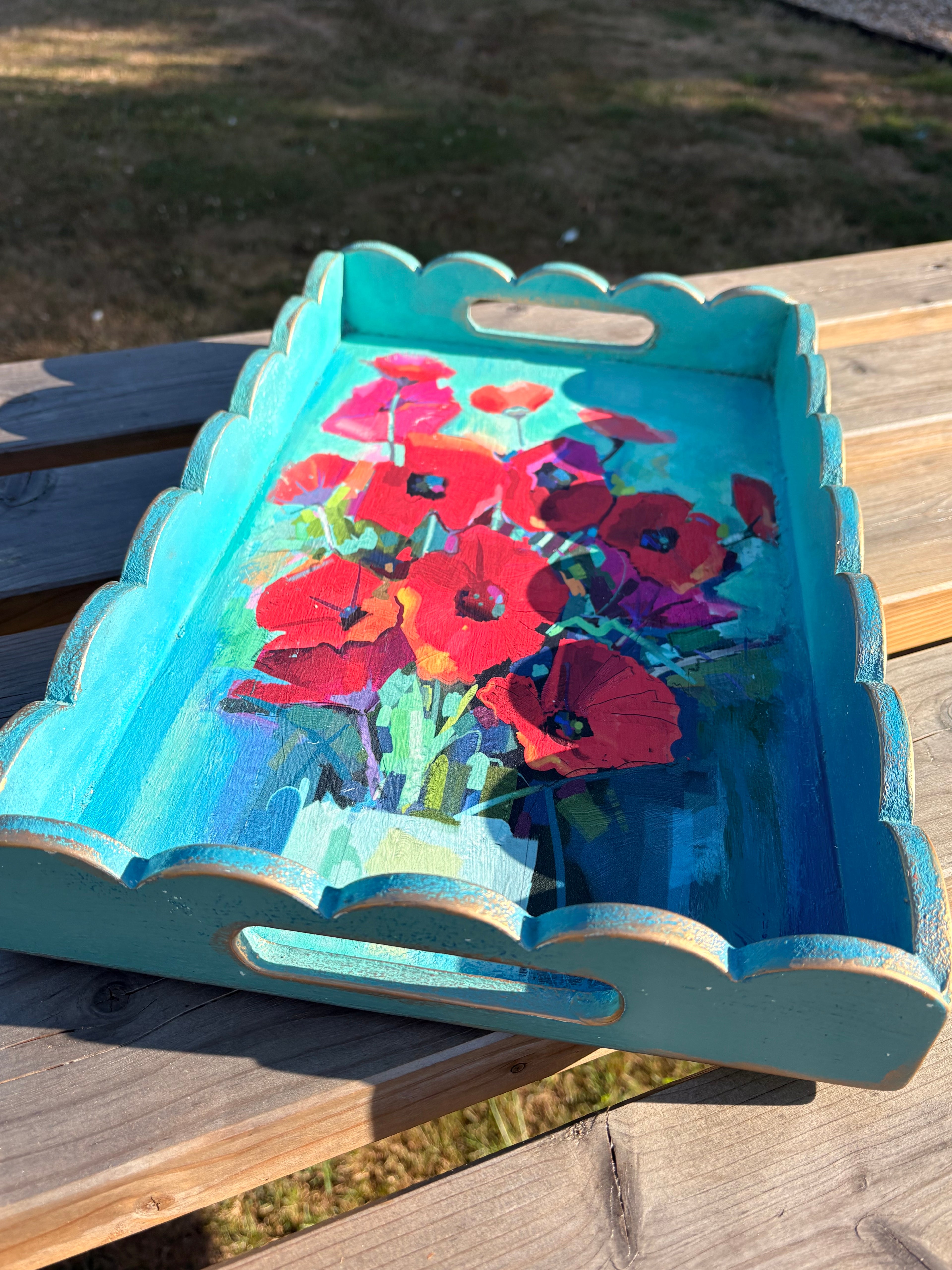 Poppy Decorative Tray – One of a Kind