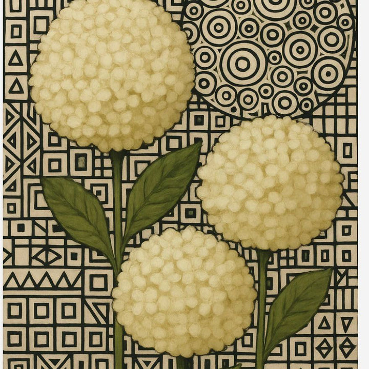Decoupage Paper - White Hydrangea - Mint by Michelle