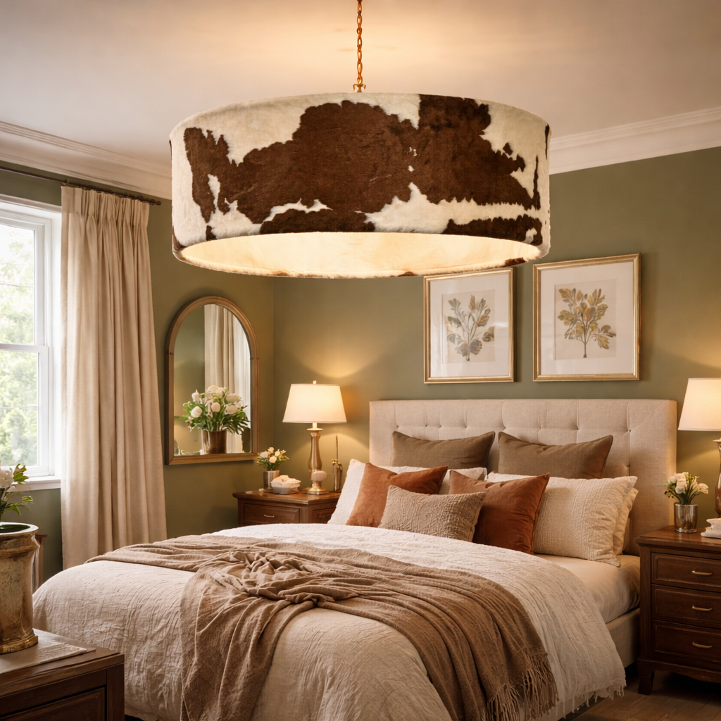 70cm Faux Fur Cow Statement Shade