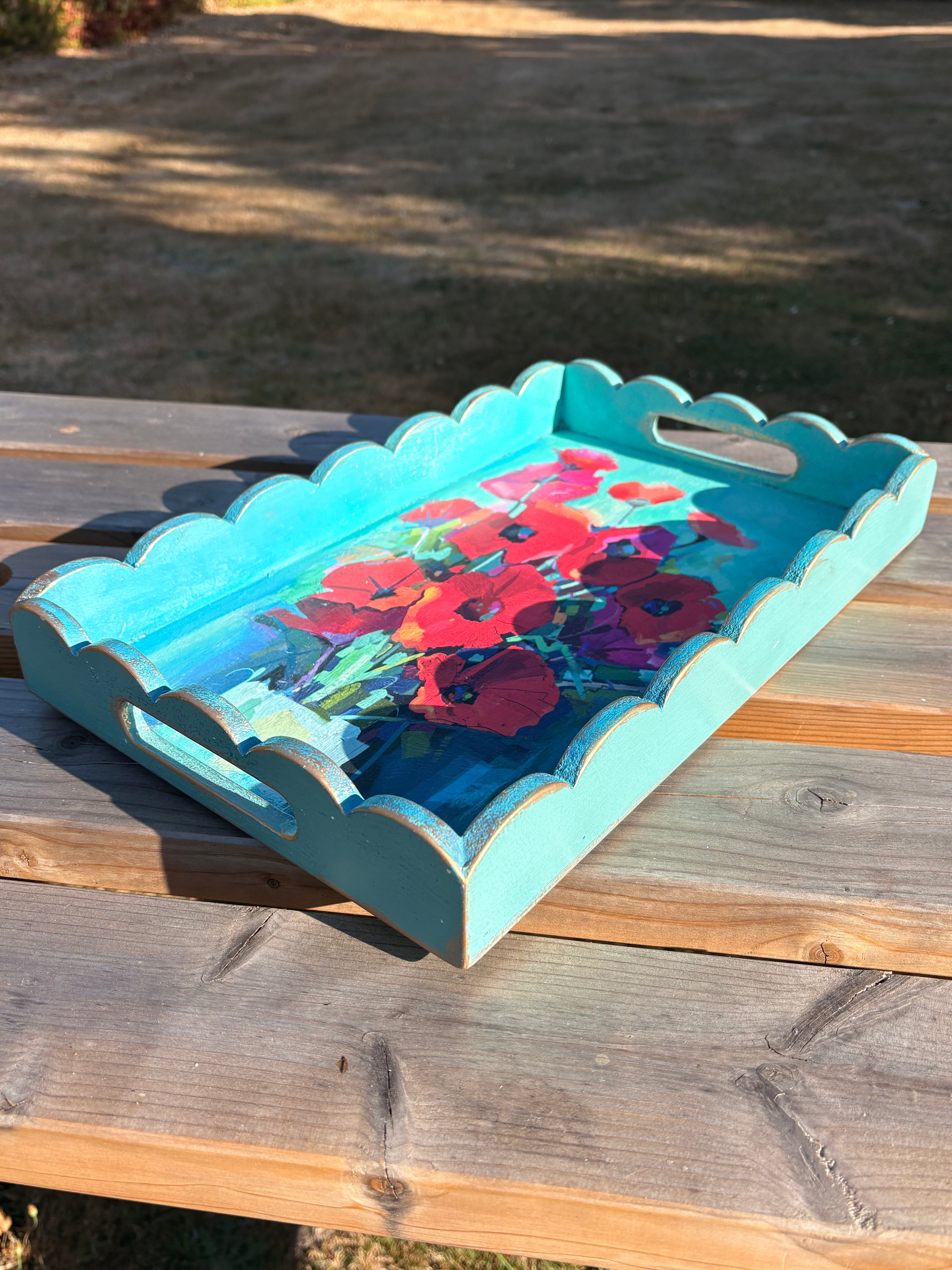Poppy Decorative Tray – One of a Kind