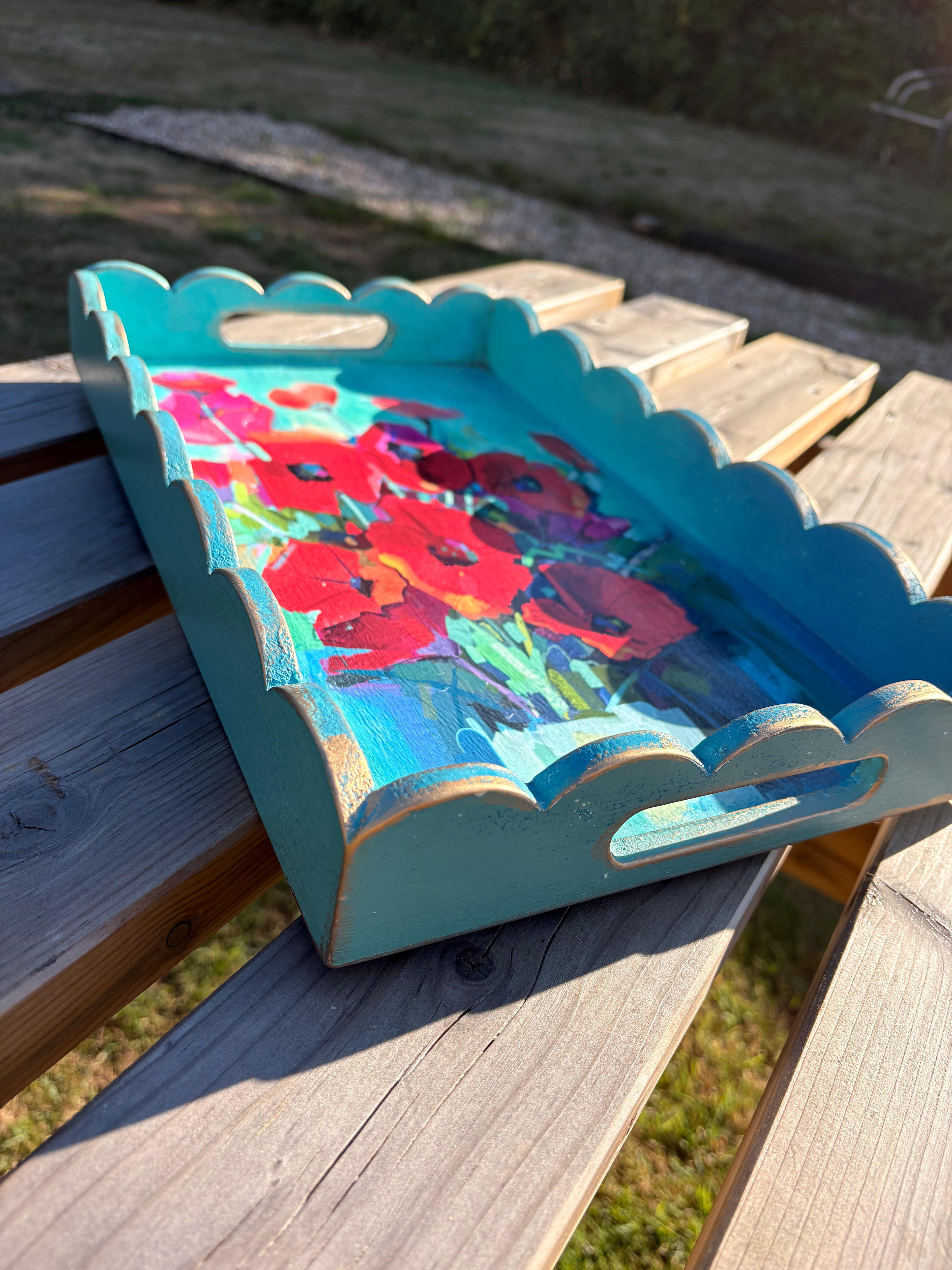 Poppy Decorative Tray – One of a Kind