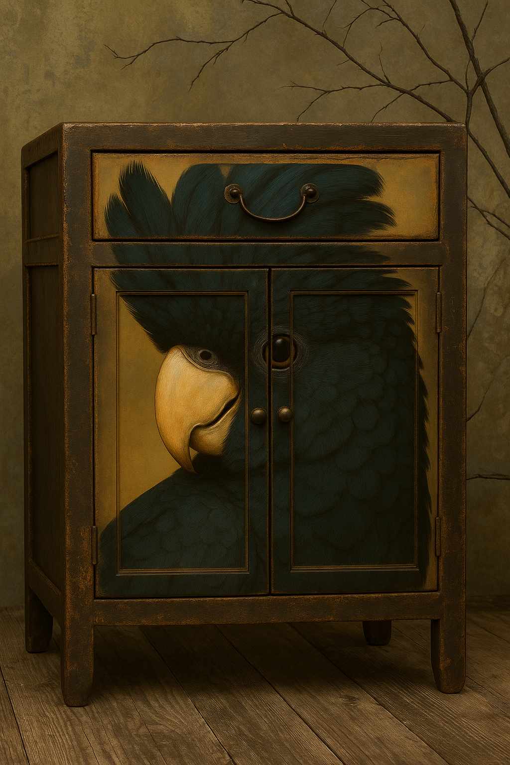 BLACK COCKATOO Decoupage Paper