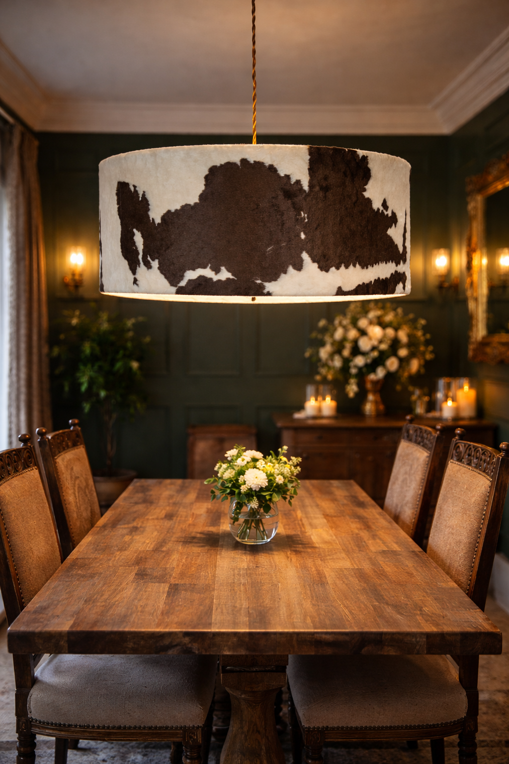 70cm Faux Fur Cow Statement Shade