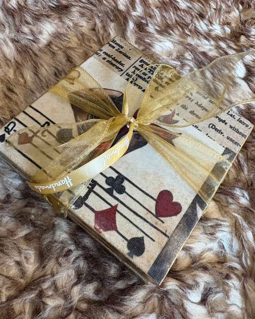 Alice in Wonderland Inspired Upcycled Ceramic Tiles – Set of 3